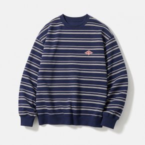 26 CREW NECK T-SHIRTS LS (DTC0204-TCB NAVY X BEIGE MULTI) (크루넥 롱슬리브