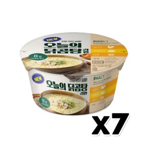 NEW 오늘의닭곰탕 컵라면 큰컵사발면 111g x 7개