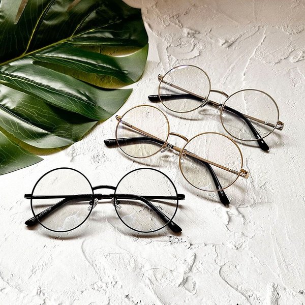 [옷자락] 남성 여성 시력보호 블루라이트 차단 동글이 안경