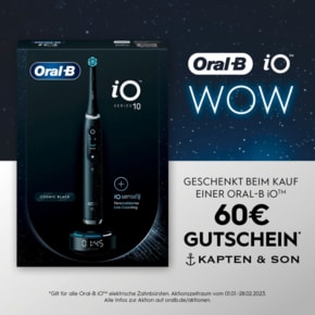 오랄비 Oral-B 전동 칫솔 iO 시리즈 충전식 10 코스믹 블랙, 1개