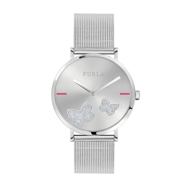 FURLA 훌라 지아다 버터플라이 실버 메쉬 메탈 시계 R4253113503