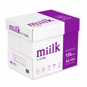 miilk 밀크포토 A4용지 120g 1박스(2000매) A4 복사용지 복사지