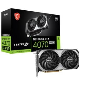 MSI 지포스 RTX 4070 슈퍼 12G 벤투스 2X OCA PCIe4.0 VD8751 2슬롯 2팬 마운트 세이빙