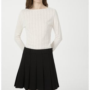 골지 보트넥  티셔츠