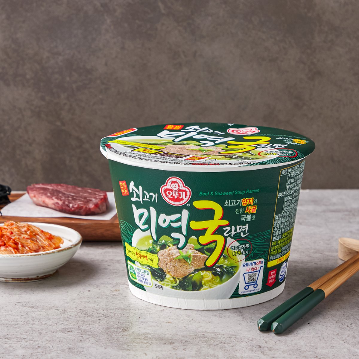 오뚜기 쇠고기미역국라면 용기 100G, 새벽배송