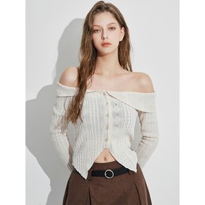 Dorothy Off shoulder knit [Beige]