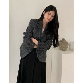 [헤지스 여성] [[24FW]] HSJA4D771CG [온라인전용][HARRIS TWEED] 싱글 숏 자켓 차콜그레이