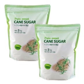 퓨어스윗 비정제 사탕수수 원당 6kg(3kgx2팩) /설탕대신 비정제원당으로 건강한 단맛을 즐기세요~