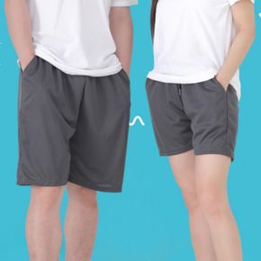 메쉬 쿨 반바지 여름 아이스 밴딩 스판 바지 남녀 스포츠 팬츠