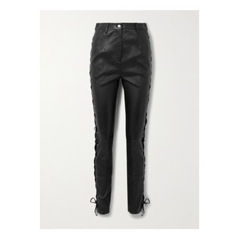 마그다뷰트림 Lace-up Leather Skinny Pants 블랙 43769801095577078