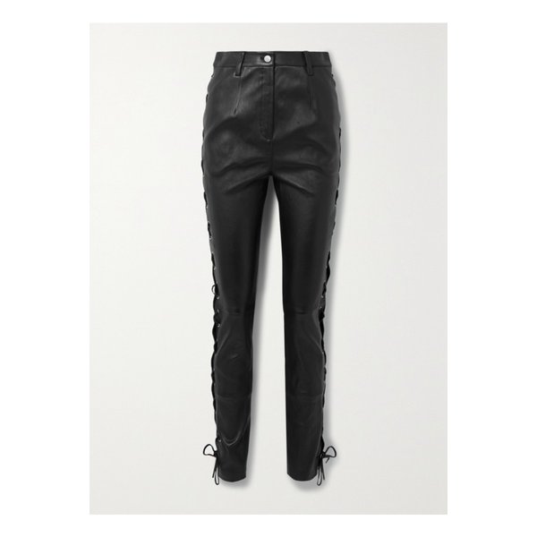 Lace-up Leather Skinny Pants 블랙 43769801095577078