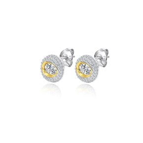 Goober round pave earring