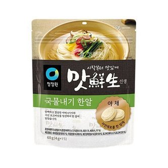  청정원 맛선생 야채 60g x 20봉(4g x 300입) / 동전 코인육수 국물내기 한알