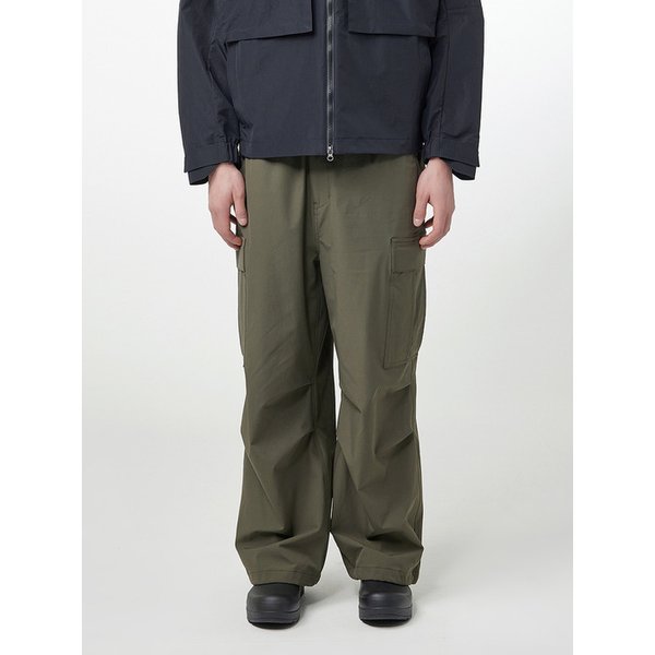 [MEN] 나일론 유틸리티 카고 팬츠 - 카키 HEM0002APZKHA