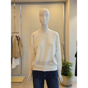 더아이잗 [여주점] [더 아이잗] 여성 루즈핏 와플 텍스쳐 스웨트셔츠(IS3M0TS761)