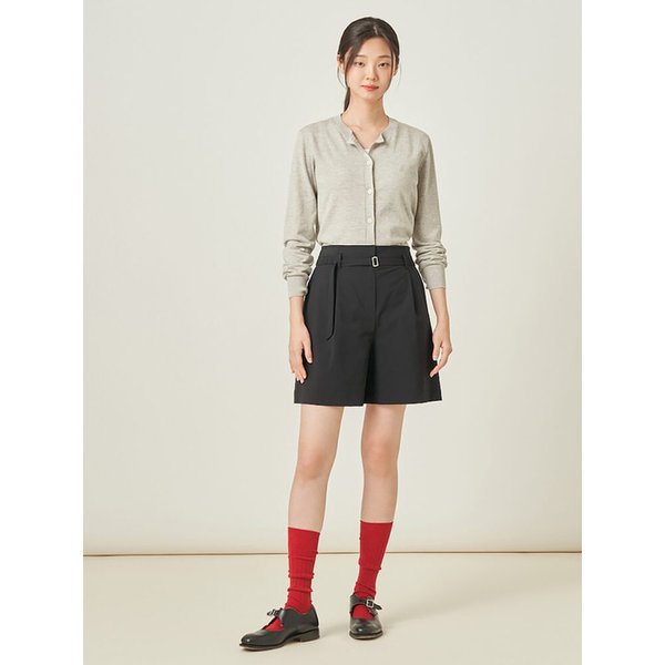 벨티드 큐롯 쇼츠  블랙 (BF5725C135)