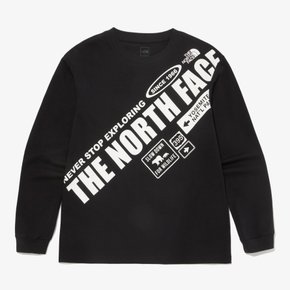 NT7TQ52T 키즈 익스플로어 레터링 긴팔 라운드 티 KS EXPLORER LETTERING L/S R/TEE