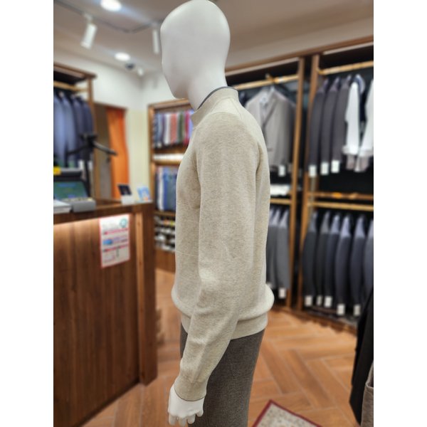 [여주점] 코오롱 브렌우드 남성 워셔블 레이어드 셔츠 니트 BRWAX25151IVX