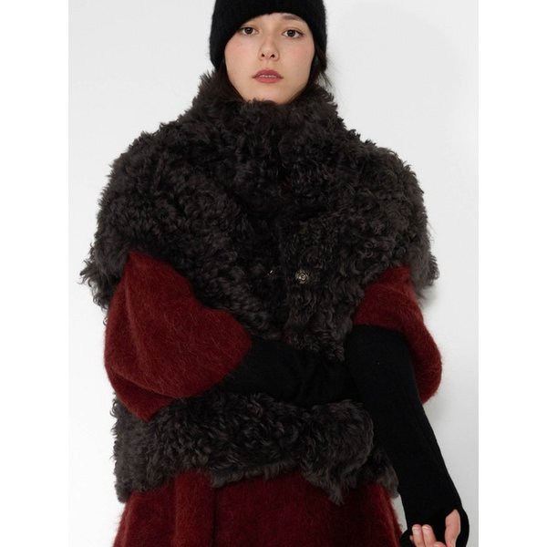 TIGRADO REVERSIBLE HIGH-NECK VEST - SMOKY BROWN