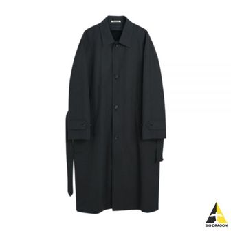 오라리 오라리 FINX HARD TWIST GABARDINE SOUTIEN COLLAR COAT (A23SC01FB INK BLACK CHAMBRAY