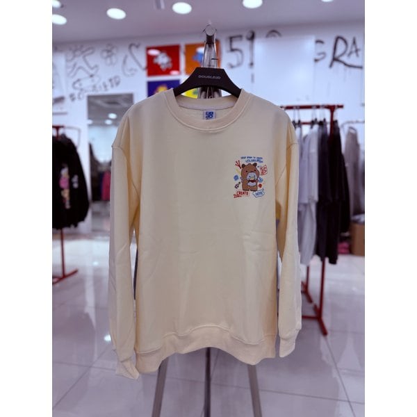 [여주점] 아기카피바라, 오버핏, 맨투맨 ,크림JGZZ22B27