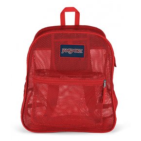 얀 스포츠JanSport 메쉬 팩 시스루 백팩 레드 테이프