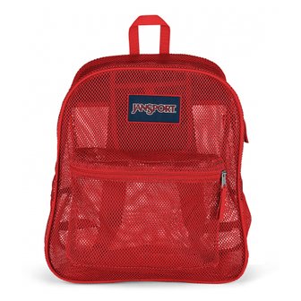  얀 스포츠JanSport 메쉬 팩 시스루 백팩 레드 테이프