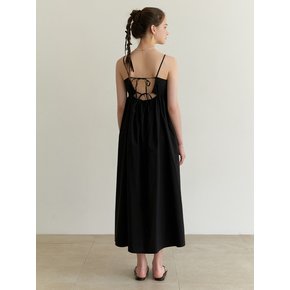 Backless strap dress (black)