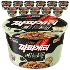 찬스유통 / 농심 짜파게티 더블랙 사발 90g x 12개 / 컵라면