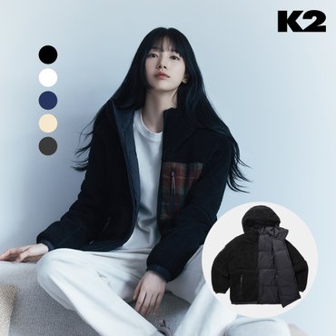 K2 정가 299,000 공용 비숑 TWEED 리버시블 다운 자켓 KUW22571