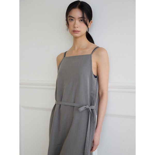 라인 버튼업 원피스 [그레이]