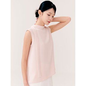 TIE BLOUSE_PEACH PINK