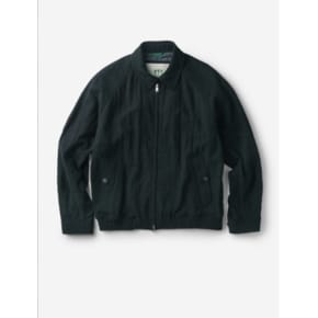 [Italian Fabric] 크리즈 울 집업 블루종 AHUAA25431BKX