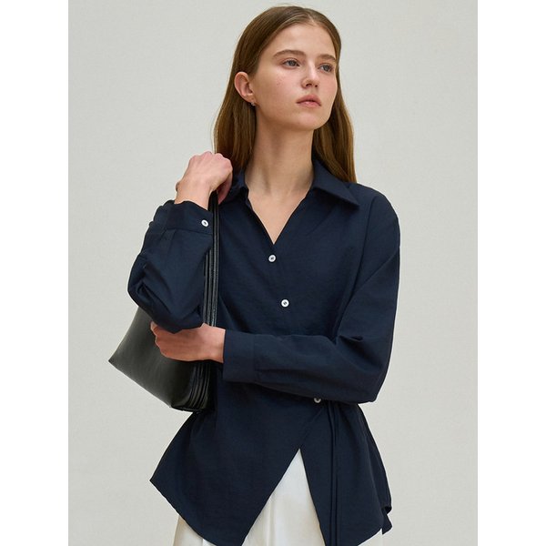 랩 블라우스 네이비 J1923