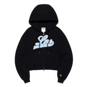 M 리바람막이 CQK LE2401HZ61BK 우먼 유니온 아플리케 후드 집업 블랙