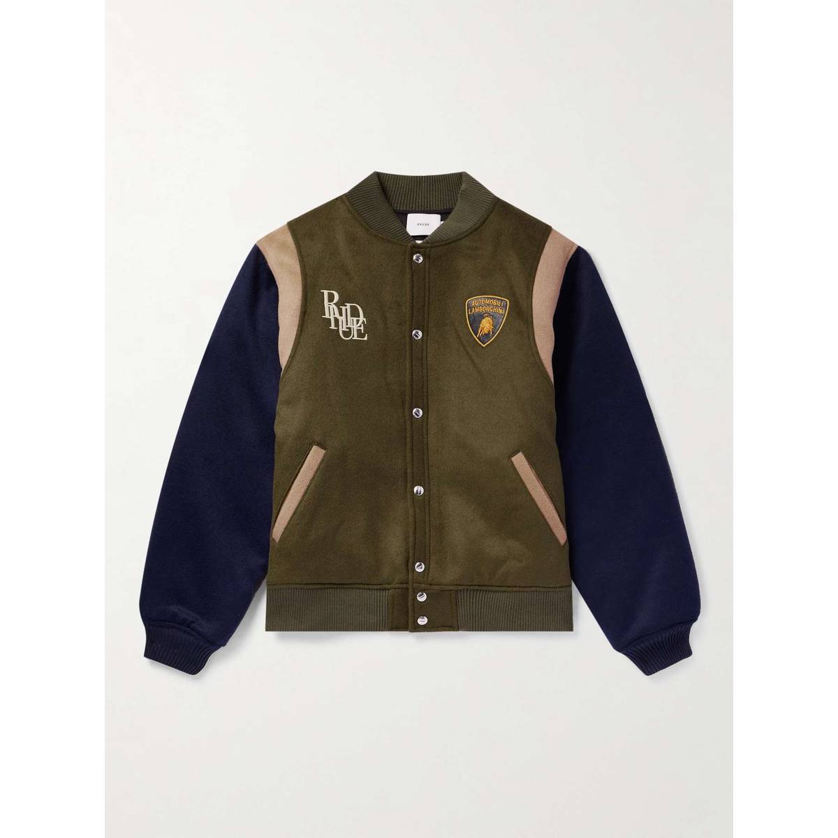 [해외배송]  RHUDE  LAMBORGHINI 엠브로이드 울블렌드 플란넬 발시티 자켓 B0080504109