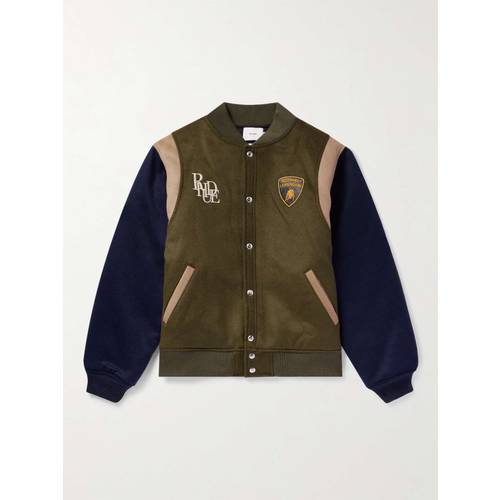 [해외배송]  RHUDE  LAMBORGHINI 엠브로이드 울블렌드 플란넬 발시티 자켓 B0080504109