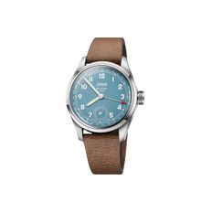 Oris 빅 크라운 Calibre 473 스테인리스 스틸  레더 스트랩 워치 시계 9818255