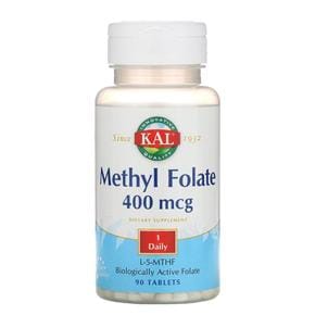 [해외직구] 칼 활성엽산 400mcg 90정 KAL Methyl Folate 400 mcg 90 Tablets