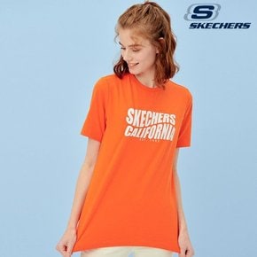 오렌지 여자 레터링 티셔츠 만다린 SL3WT20M915_OR