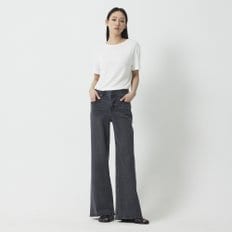 여 소프트 라운드넥 반팔 티셔츠(WHITE / BLUE / CHARCOAL / BLACK)