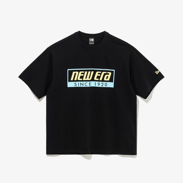 뉴에라 LIGHTERA 박스 로고 티셔츠 블랙 14679789