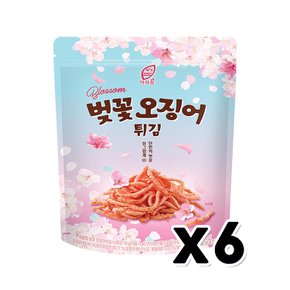 아라움 벚꽃 오징어튀김 간편안주간식 40g x 6개