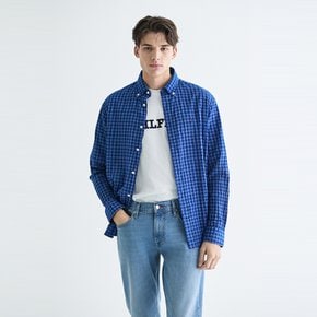 [공식][타미힐피거] [Regular fit] 스몰 체크 셔츠 (T12E1WSH140MT10MS)