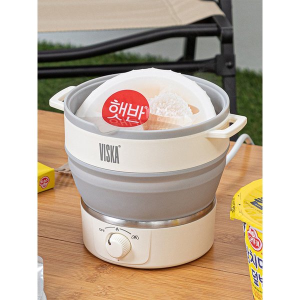 [한정특가/26년형] 지티스 변색없는 접이식 전기포트 여행용 캠핑 햇반