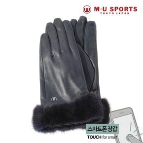 [MU SPORTS] 스마트터치 클래식밍크 여성 가죽장갑 MK-41804