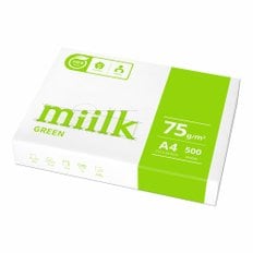 (친환경용지) 밀크 그린 A4용지 75g 1권(500매)