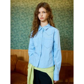 WESTERN SOLID SHIRT / blue