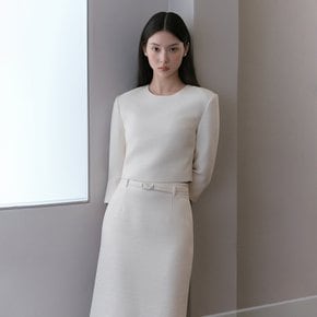 [26 S/S] 잇미샤 라운드넥 트위드 블라우스 ITQ2ZBL500