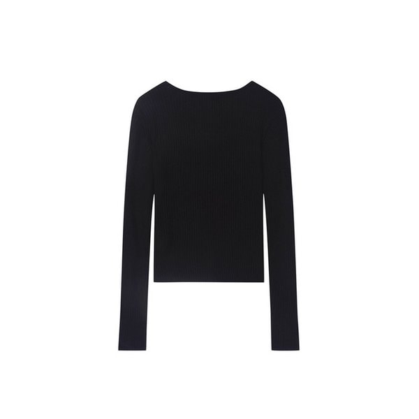 스퀘어넥 골지 니트 풀오버 (TJUCH2907)